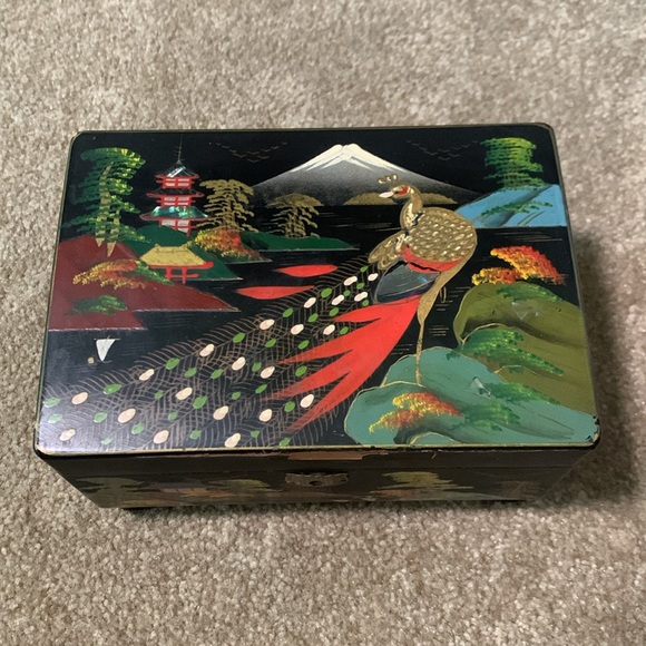 Vintage Far East Swan Japan Oriental Musical Jewel Box - Picture 4 of 16